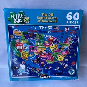Puzzlebug 50 United States of America II Map Puzzle 60 Pieces Educational